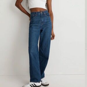 Madewell High Rise Baggy Straight Leg Jeans